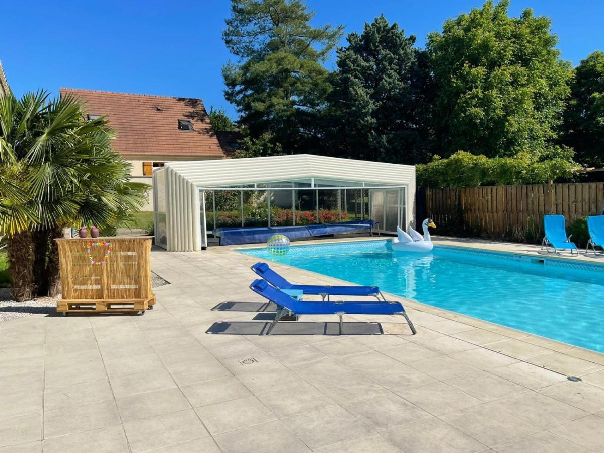 L'Annexe- Guest House Avec Piscine Studio Avec Coin Chambre Rosny-sur-Seine Dış mekan fotoğraf